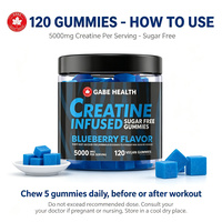 Gummies de Créatine Monohydrate en Gros 5000mg par Portion Sans Sucre Végétaliennes Myrtille Force Musculaire Endurance Pré-Entraînement OEM