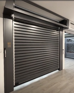 Suministro de fábrica Puertas de garaje automáticas de aluminio de alta calidad Villa de lujo Supermercado Oficina Puerta de puerta de estacionamiento - Product Image 1