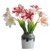 Fleurs artificielles de tulipes papagaloises blanches de 70 cm, modernes et écologiques, pour la décoration de mariage, fournitures de plantes artificielles, cadeaux floraux