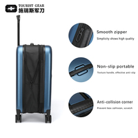 Valise de voyage multifonctionnelle de luxe en PC, pliable et tendance, avec roues universelles et extensible