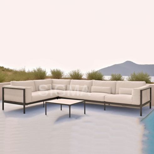Sigma New Design Aluminum Outdoor Sofa Outdoor Garden Aluminum Sofa Set Furniture