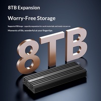 Casing Hard Drive Portabel M.2 NVMe dari Aluminium Alloy, Pembaca SSD Eksternal 20 Gbps untuk Laptop 4TB PC