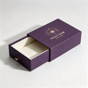 Maison Lune Aura Paris Eco-Friendly Jewelry Discovery Set Gift <b>Box</b> Magnetic Closure Rigid Ivory Board Gold Foil Design Satin - Product Image 4