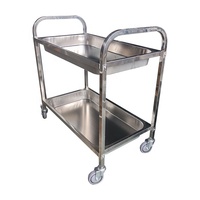 Chariot de service professionnel pour cuisine, robuste, en acier inoxydable, avec roues pivotantes, revêtement autonettoyant, capacité de charge 300 kg/m