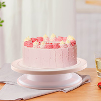 8 PCS Kunststoff Kuchen Dekoration Plattenspieler Ständer 360 Grad rotierende Küche Dessert Kuchen DIY Form Zubehör Backwerk zeuge