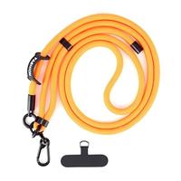 Cordón ajustable de poliéster de 7 mm con clip trasero para teléfono móvil, marca OEM, a la moda, con impresión digital, para llevar cómodamente, con junta.