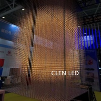 Matriz de escenario de luz de evento LED 3D Pantalla de efectos interactivos de diferentes tonos para Centro Comercial Light Club