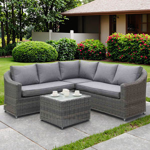 Ensemble de canapés en <span class=keywords><strong>rotin</strong></span> rond moderne, professionnel, tout-en-un, pour hôtel, villa, jardin ou terrasse, <span class=keywords><strong>salon</strong></span> de détente en plein air - Product Image 1