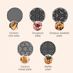 Sokany 600W Parrilla Eléctrica Nueva 5 <span class=keywords><strong>en</strong></span> 1 Panini Waffle Donut & Sandwich Maker Mini 5 <span class=keywords><strong>en</strong></span> 1 Parrilla para Uso Doméstico y Hotelero - Product Image 3
