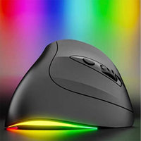 Mouse Gaming Vertikal Ergonomis Dual Mode 2.4G Wireless BT 5.1 Lampu RGB 9D Tipe C Isi Ulang MW-060-9D