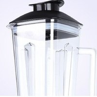 XIYING Stoples Blender Plastik Tebal Anti Pecah dengan Tutup Berbilah, Tahan Panas, Anti Jatuh, Anti Bocor untuk Pembuat Susu Kedelai dan Makanan