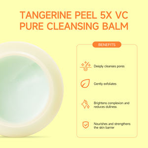 Baume démaquillant à base d'huile <span class=keywords><strong>non</strong></span> comédogène naturel éclaircissant nettoyant à la mandarine 5X vitamine C baume démaquillant 50ml - Product Image 5