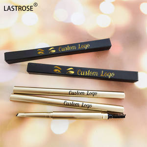 Rosa Augenbrauen stift Verpackung Private Label schlanker Augenbrauen stift 2 in 1 doppel köpfigen nackten Farben Brauens tift wasserdicht - Product Image 2