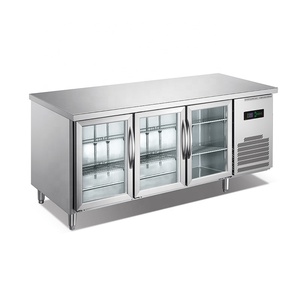 Equipo de Refrigeración Comercial de Alta Calidad y Uso Sostenible, Refrigerador Bajo Mostrador con Puerta de Vidrio y Acero Inoxidable - Product Image 1