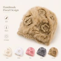Chapeau bob en fausse fourrure de lapin pour femme, chaud et doux, style danse du lion, tricoté, effet amincissant pour le visage, pour grandes têtes, vente en gros