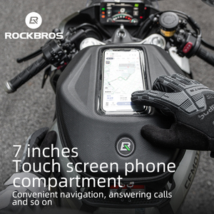<span class=keywords><strong>Borsa</strong></span> <span class=keywords><strong>Serbatoio</strong></span> Moto e Bici ROCKBROS Rigida Impermeabile per Carburante e Olio Zaino e Bisaccia per Cellulare - Product Image 3