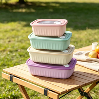 Offre Spéciale : Boîte de Conservation Scellée 3 Pièces Anti-Fuite Qualité Alimentaire, Boîte à Bento Portable pour Réfrigérateur et Stockage Alimentaire