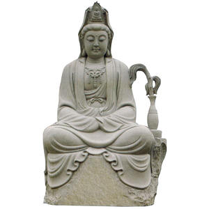 Venta al por mayor Zen Garden Budista Ornamento Piedra tallada Gran Buda Guanyin y Kuan Yin Estatuas - Product Image 2
