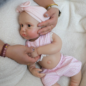 Muñecas Bebé Reborn de Silicona Elástica Suave de 18 Pulgadas, Piel Pintada Realista, <span class=keywords><strong>Muñeca</strong></span> Recién Nacida Realista para Exhibición y Colección M069 - Product Image 5