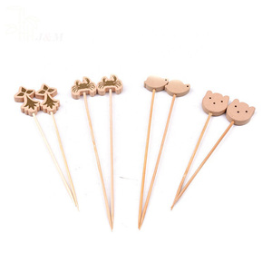 Brochetas de bambú importadores restaurante <span class=keywords><strong>Animal</strong></span> oso en forma de barbacoa redonda palos de bambú - Product Image 1