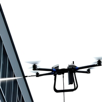 Flyaster C15 Drone de Nettoyage de Bâtiments en Hauteur 100m, Moteur et Pompe 16MPa 20L/min avec Tuyau 120m, RTK FPV 4.5kW 20Ah pour Façades et Vitres