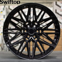Jantes monobloc concaves forgées noir brillant 19 20 21 22 24 26 pouces multi-rayons 5x114.3 5x112 5x130 pour voitures Benz BMW