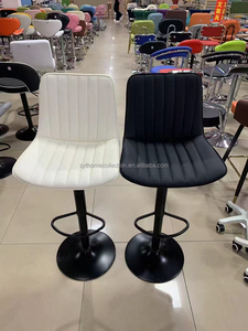 Tabouret <span class=keywords><strong>de</strong></span> <span class=keywords><strong>bar</strong></span> pivotant réglable <span class=keywords><strong>de</strong></span> style nordique moderne, en cuir <span class=keywords><strong>orange</strong></span>, avec rotation à 360 degrés, pour usage domestique et commercial <span class=keywords><strong>de</strong></span> luxe - Product Image 4