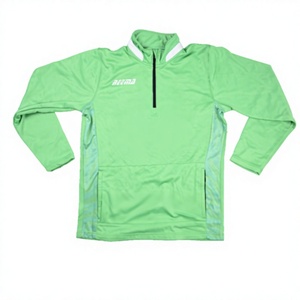 Unisex Quarter-Zip Lightweight Polyester/Cotton Sports <b>Jacket</b> Quick Dry Breathable Compression Long Sleeve Training Top <b>Gym</b> Wear - Product Image 1