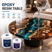 Kit de résine époxy à faible odeur pour table en résine, moulage de table en résine, travail du bois et meubles décoratifs