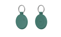 Traceur d'objets personnels de luxe sans fil rechargeable, étiquette intelligente avec étui en cuir, localisateur de clés anti-perte pour sac à main, portefeuille et clés