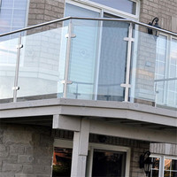 Rampe en verre sans cadre, conforme aux normes australiennes, pour terrasse, balcon, escalier, bâtiment résidentiel