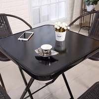 Table à manger pliante moderne XY en verre trempé pour extérieur, avec hauteur réglable, meuble portable pour petit bureau à domicile