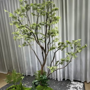 Arbre bonsaï artificiel moderne en <span class=keywords><strong>pot</strong></span> en plastique, plantes paysagères en plastique pour la décoration <span class=keywords><strong>de</strong></span> la maison, décoration <span class=keywords><strong>de</strong></span> bureau - Product Image 1