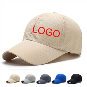 Casquette de baseball unisexe sportive d'été en maille respirante à séchage rapide, en tissu Oxford Dobby perforé au laser à 6 panneaux, personnalisable - Product Image 1