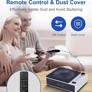 Reproductor de CD con Bluetooth de Estilo Retro, con Altavoces Estéreo, Cubierta Transparente Antipolvo, Reproductor de MP3 USB Recargable para el Hogar y el Dormitorio - Product Image 6