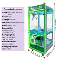 MAKER Offre Spéciale jouets en peluche griffe grue Machine usine fourniture métal monnayeur arcade jouet receveur prix cadeau poupée Machine