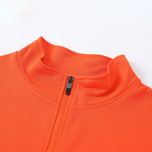 Sudadera con Cuello Alto, Naranja, Fibra de Poliéster, Delgada, Informal, Uniformes Escolares, Cierre Frontal con Cremallera, Manga Larga, Logotipo Personalizado - Product Image 1