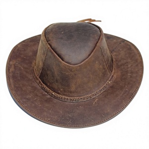 Giftware Genuine Leather Cowboy <b>Hat</b> Grandfather Vintage Fashion Travel Picnic Beach Sweat Absorbent Quality Casual Unisex Four - Product Image 6