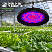 Lampes de culture LED UFO 140W 200W 240W à spectre complet pour plantes d'intérieur, pour serres commerciales, horticulture, vente en gros 180W