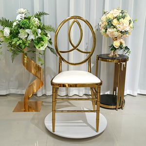 Wholesale Electroplated Stainless Steel Wedding Chairs for Hotel Dining Outdoor Bedroom Use Eco Friendly Commercial Furniture - Product Image 4