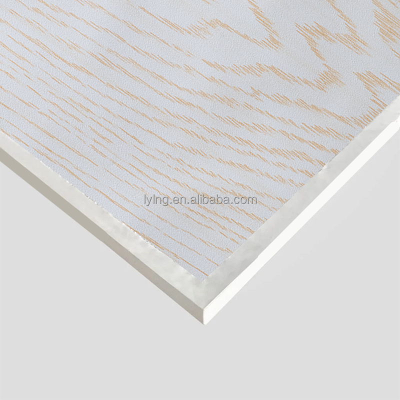 Premium Natural Wood Texture Gypsum Board Decorative Ceiling Panels for ...