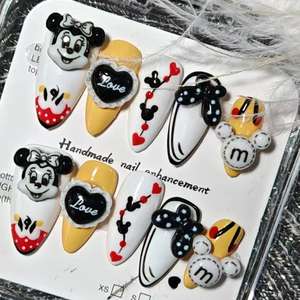 Hecho a mano cubierta completa prensa falsa Artificial en la punta de las uñas reutilizable uñas francesas flor Acrílico falso magnético Rhinestone <span class=keywords><strong>bailarina</strong></span> - Product Image 6