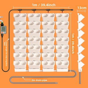 Pot de fleurs respirant en nid d'abeille PP, jardinière murale modulaire auto-absorbante pour plantes d'intérieur et d'extérieur - Product Image 2