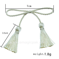 Frange à pampilles en dentelle de rayonne de 9,2 cm de large, brodée, accessoires décoratifs pour rideaux, vêtements et cheminées de table