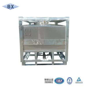 Top Quality And Good Price 800L Pickling Stainless Steel Round IBC Tank Container Weld Tank Folding IBC