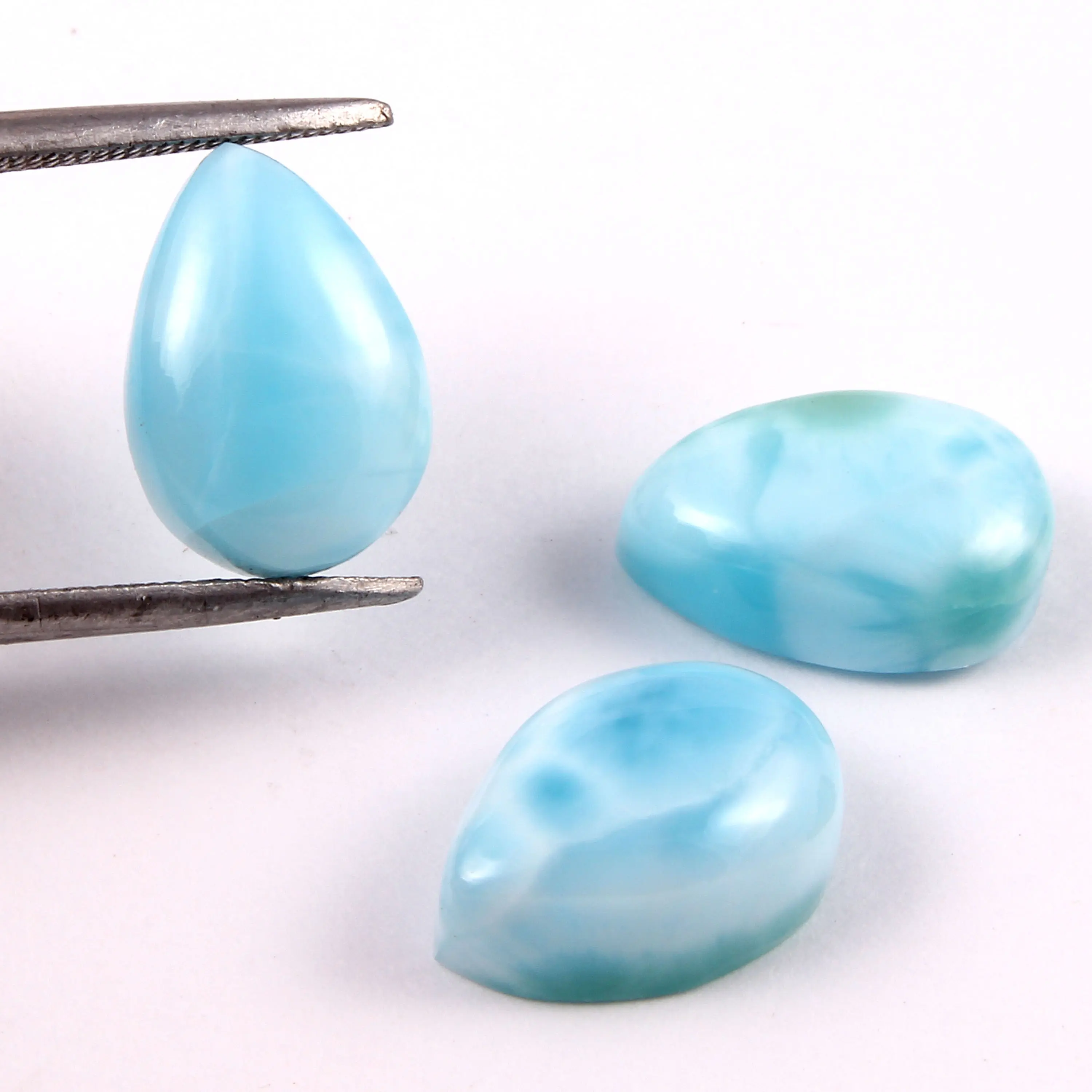 Kwaliteit Natuurlijke Natuurlijke Larimar Edelstenen Peervorm Cabochon Voor Sieraden Maken Avalibal Alle Grootte En Vorm Goede Kwaliteit Steen