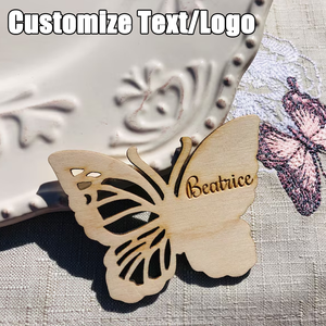 Segnaposto <span class=keywords><strong>in</strong></span> <span class=keywords><strong>Legno</strong></span> a Forma di Farfalla Personalizzato - Decorazione <span class=keywords><strong>da</strong></span> <span class=keywords><strong>Tavolo</strong></span> per Matrimoni, Anniversari, San Valentino e Feste - Product Image 2