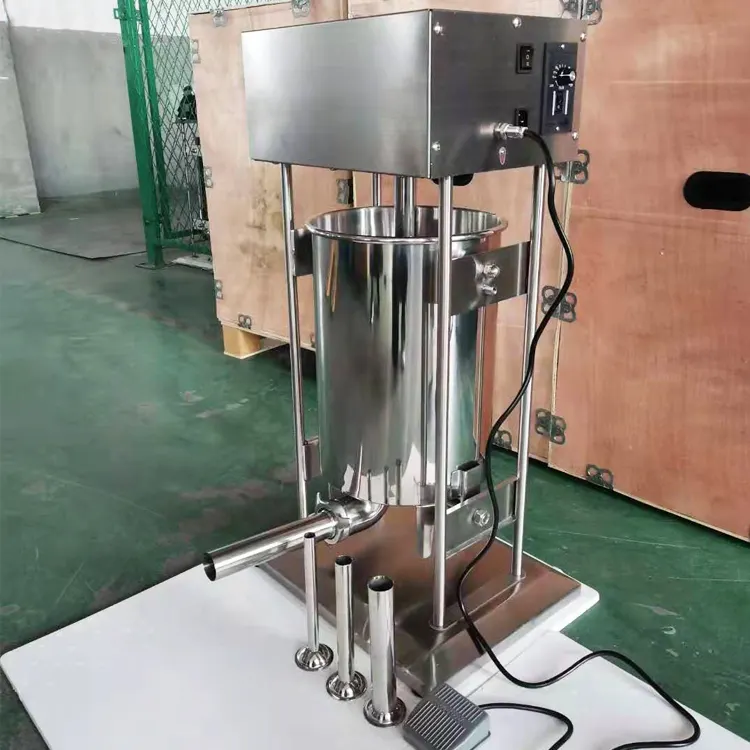 Electric 10L 15L 20L 25L 30L Vertical Stuffer Helper Machine Goat Meat Stuffer Sausage Making Equipment