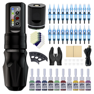 Ensemble de machine à tatouer professionnelle Ghostaxe, kits de <span class=keywords><strong>tatouage</strong></span> complets, <span class=keywords><strong>kit</strong></span> de machine à tatouer sans fil - Product Image 1