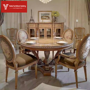 ชุดโต๊ะอาหารและเก้าอี้ไม้แผ่นปิดผิวลายไม้แบบผสมผสาน สีอ่อน สไตล์ยุโรป หนึ่งโต๊ะหกเก้าอี้ - Product Image 4